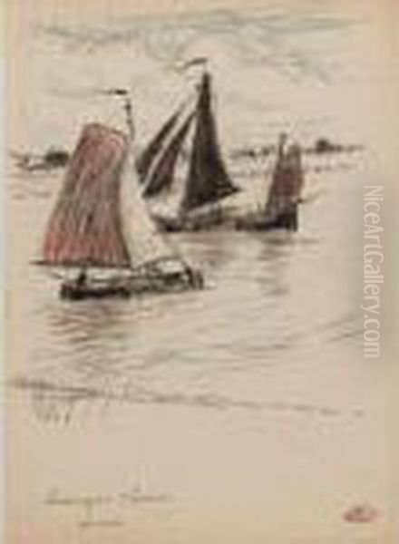 Bateaux Sur L'escaut, Anvers - view 1