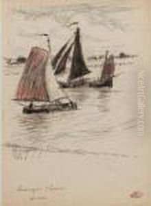 Bateaux Sur L'escaut, Anvers by Georges Lemmen