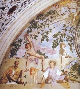 Vertumnus and Pomona (detail) by (Jacopo Carucci) Pontormo