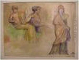 Etudede Trois Personnages De L'antiquite by Georges Lemmen