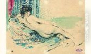 Femme Nue Allongee, Vue De Dos by Georges Lemmen