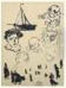 Visages, Silhouettes Et Bateau by Georges Lemmen