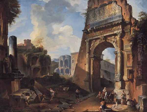 Ideal Landscape with the Titus Arch - view 1