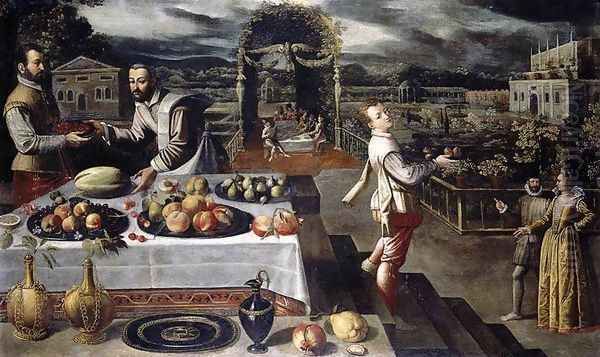 Banquet in a Formal Palace Garden - view 1