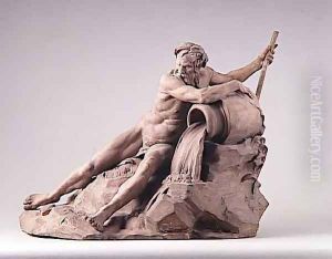 Fleuve (River god) by Jacques-Augustin Pajou