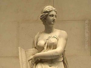 Calliope [detail #1] by Jacques-Augustin Pajou