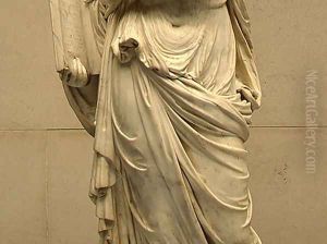 Calliope [detail #2] by Jacques-Augustin Pajou