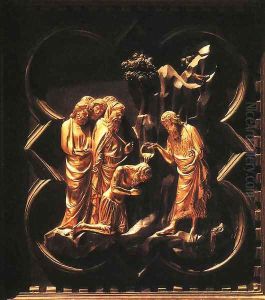 John Baptises the People by Andrea Pisano