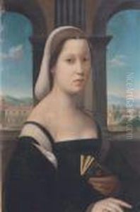 Portrait Of A Young Woman Holding A Book