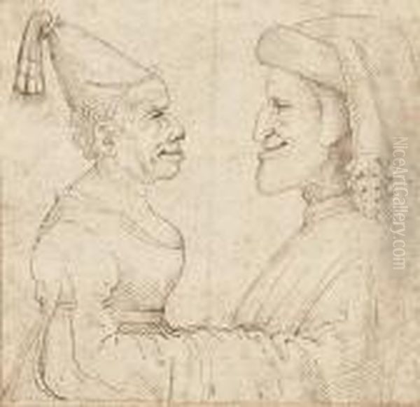 Two Grotesque Heads - view 1