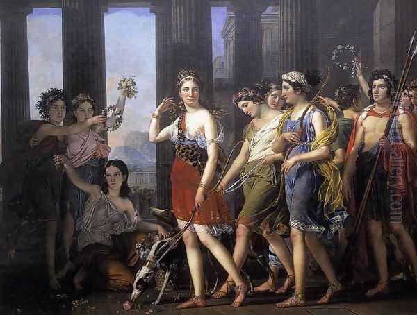 The Fair Anthia Leading her Companions to the Temple of Diana in Ephesus 1820 - view 1