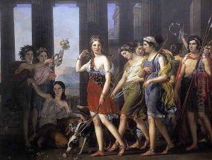 The Fair Anthia Leading her Companions to the Temple of Diana in Ephesus 1820 by Joseph Paelinck