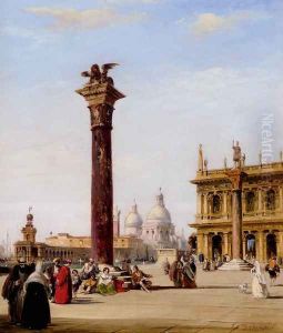 The Piazetta, St. Mark's, Venice by Edward Pritchett