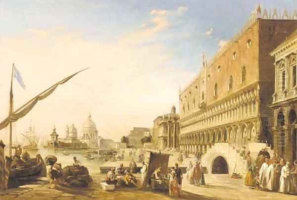 The Riva degli Schiavoni with the Doge's Palace looking towards the Church of Santa Maria della Salute, Venice - view 1