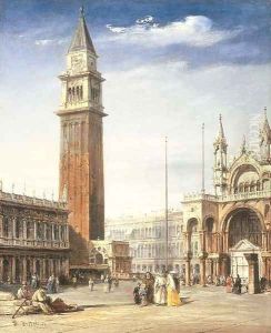 Venice View Of The Piazzetta, San Marco, Looking Towards The Piazza