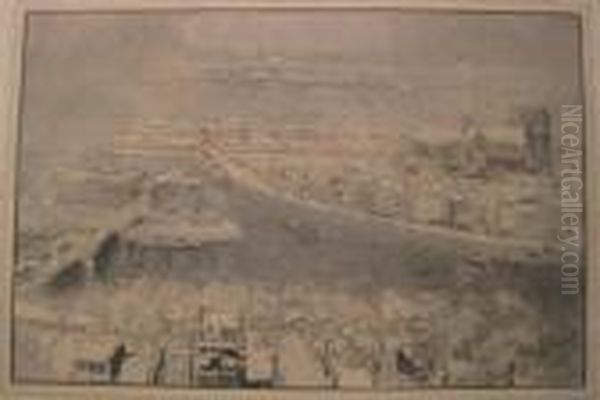 Paris Sous La Neige, Vu Du Haut De Saint-gervais - view 1
