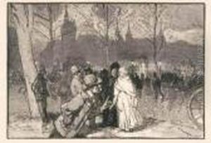 Grands Boulevards La Nuit by Auguste Lepere