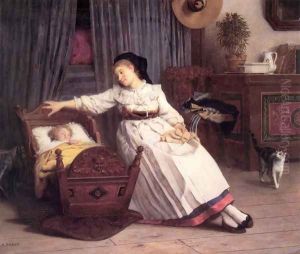 Alsacienne Berçant son enfant (Alsation Rocking her Child) by Camille Aflred Pabst