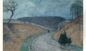 Crevecoeur, Une Route En Hiver by Auguste Lepere