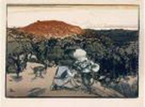 Le Braconnier, Dunes De Saint-jean-de-mont. 1901. by Auguste Lepere