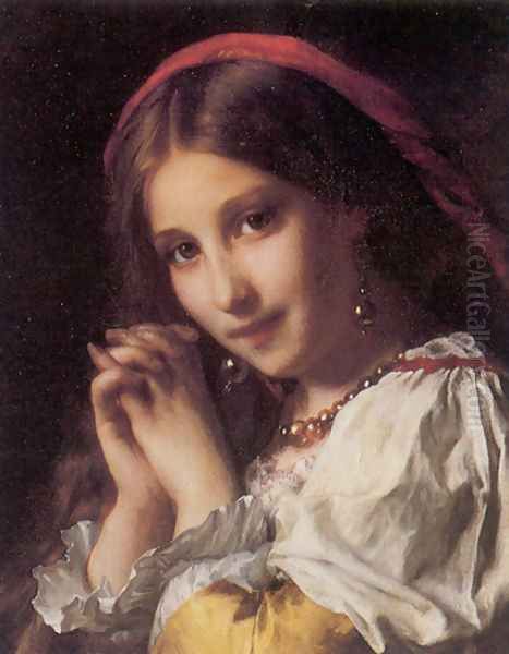 Portrait of a Girl with Red Shawl - view 1