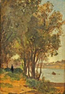 Bord De Riviere by Stanislas Lepine