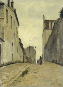 Montmartre. La Rue Du Mont-cenis by Stanislas Lepine