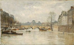 Petit Bras De Seine Au Pont Neuf by Stanislas Lepine