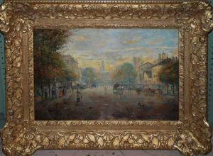 Parisian Street Scene by Stanislas Lepine