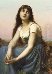 A Young Beauty by Etienne Adolphe Piot