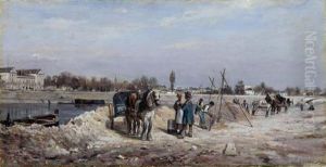 La Seine A Sevres. 1862. La Seine A Sevres. 1862.