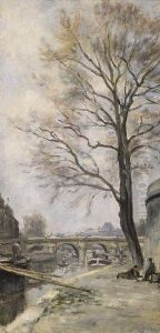 Le Petit Bras De Seine Au Pont Neuf by Stanislas Lepine