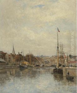 Caen Le Bassin Saint-pierre by Stanislas Lepine