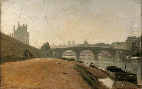 Le Pont Royal Vu Des Berges De La Seine Pres Du Jardin Des Tuileries - view 1