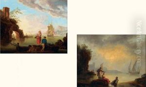 Les Pecheurs D'apres Joseph Vernet, 1854 Et 1856 by Stanislas Lepine