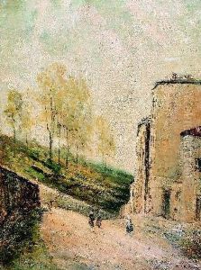 Vorstadtlandschaft. by Stanislas Lepine