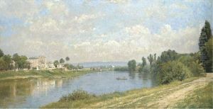 Le Seine A La Garenne Saint-denis by Stanislas Lepine