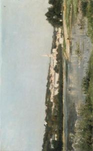 Bords De La Seine A St. Cloud by Stanislas Lepine