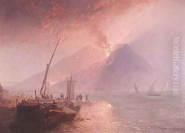 Eruption of Mt.Vesuvius, 1856 - view 1