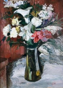 Vase De Fleurs by Marcel Leprin