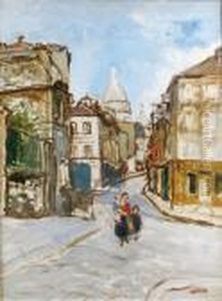 Rue Animee A Montmartre - view 1