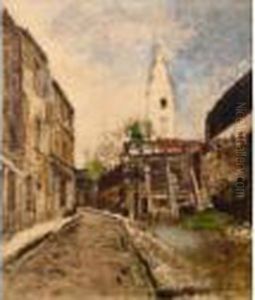 Rue A Montmartre. by Marcel Leprin