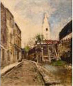 Rue A Montmartre by Marcel Leprin