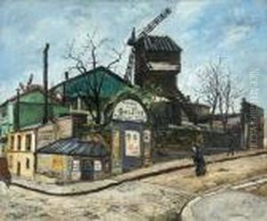 Moulin De La Galette A Montmartre by Marcel Leprin