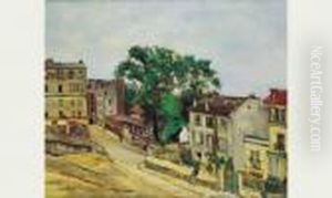Vue De Montmartre, Le Lapin Agile. by Marcel Leprin