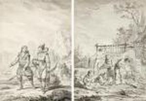 Projets D'illustrations Pour Le Voyage En Russie by Jean-Baptiste Le Prince