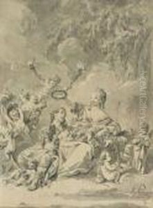 sujet Allegorique : Scene De Couronnement by Jean-Baptiste Le Prince