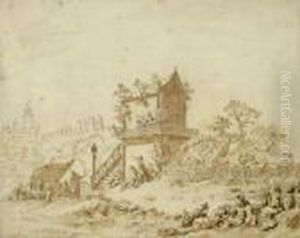 Le Cabaret De Moscou by Jean-Baptiste Le Prince