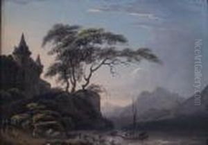 Landscape With Figures by Jean-Baptiste Le Prince