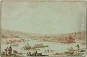 Paysage Fluvial Anime by Jean-Baptiste Le Prince